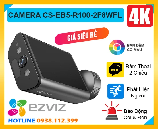 Camera Không Dây Dùng Pin EZVIZ CS-EB5-R100-2F8WFL, camera quan sát CS-EB5-R100-2F8WFL, camera giám sát CS-EB5-R100-2F8WFL, camera chính hãng CS-EB5-R100-2F8WFL, lắp đặt camera CS-EB5-R100-2F8WFL giá rẻ, camera sử dụng pin CS-EB5-R100-2F8WFL