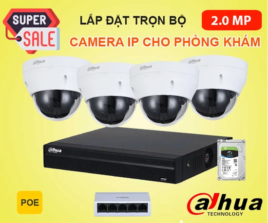 Lắp Đặt Bộ Camera IP Cho Phòng Khám, bộ camera Ip phòng khám giá rẻ, camera Ip phòng khám trọn bộ, camera Ip cho phòng khám, lắp đặt camera Ip phòng khám, lắp camera phòng khám