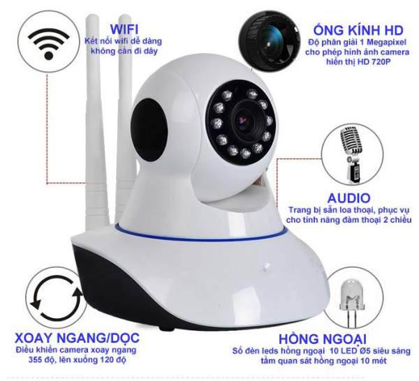 Lắp camera wifi giá rẻ quận 11 xoay 360
