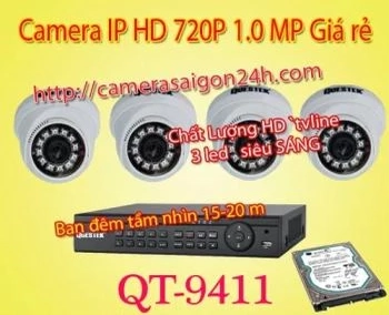  Bô camera quan sát IP HD giá rẻ chất lương cao quan sát chi tiết đến chi tiết đầu ghi QTX-9004NVR cameraQTX-9411IP