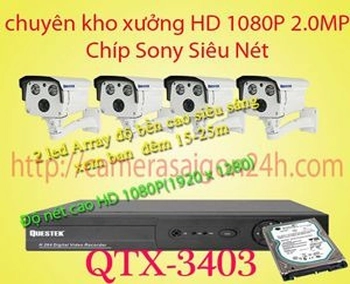  camera quan sát ngoài trời siêu nét chất lượng cao qtx-3403AHD độ phân giải FULL HD 1080P