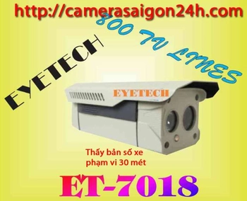  Camera eyetech 7018 thích hợp lắp đặt ngoài trời có thân chống mưa chống nắng rất tốt. được trang bị độ phân giải 800tv line cho hình ảnh rõ nét