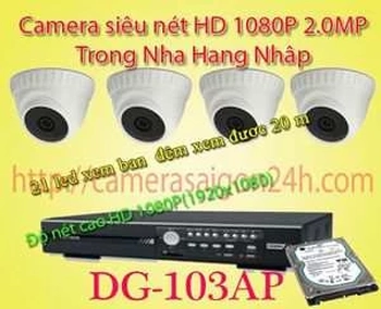 Lắp camera wifi giá rẻ camera FULL HD 1080P Nhập Nguyên DG-103AP,camera quan sát chất lượng