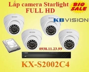  lắp camera văn phòng starlight Camera KBVISION KX-S2002C4 có độ phân giải 2.0MP FULL HD với công nghệ starlight có màu ánh sáng yếu siêu nét vào ban đêm giám sát văn phòng giá rẻ chất lượng , KX-S2002C4 cảm biến hình ảnh bằng chip SONY siêu nét . 