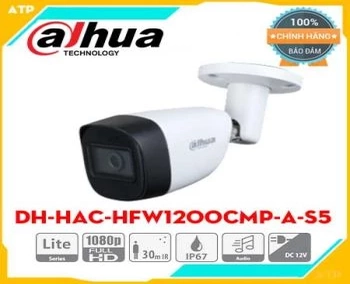  Camera HDCVI hồng ngoại 2.0 Megapixel DAHUA DH-HAC-HFW1200CMP 2M HDCVI Bullet Camera Độ phân giải 2MP, cảm biến CMOS kích thước 1/2.7”, 25/30fps@1080P Hỗ trợ độ nhạy sáng 0.02Lux/F1.9 Chế độ ngày đêm, tự động cân bằng trắng (AWB), tự động bù tín hiệu ảnh (AGC), chống chói sáng HLC, bù sáng BLC, chống ngược sáng DWDR, chống nhiễu (2D-NR)Tích hợp Mic ghi âm 