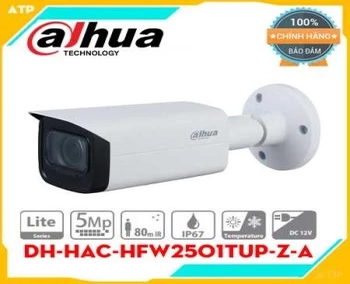  Camera HDCVI hồng ngoại 5.0 Megapixel DAHUA DH-HAC-HFW2501TUP-Z-A Hỗ trợ chuẩn đầu ra CVI/CVBS/AHD/TVI. Hỗ trợ 5MP@25fps khung hình 16:9 (Vui lòng nâng cấp lên phiên bản XVR mới nhất). Cảm biến hình ảnh: 1/2.7 inch CMOS. Ống kính motorized: 2.7 ~ 13.5 mm.Tầm quan sát hồng ngoại: 80 mét, với công nghệ hồng ngoại thông minh.

- Công nghệ Starlight với độ nhạy sáng tối thiểu 0.001Lux/F1.6, 0Lux IR on.

- Thời gian thực không trễ hình.