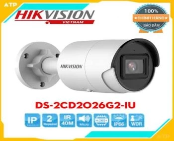  Camera IP hồng ngoại 2.0 Megapixel HIKVISION DS-2CD2026G2-IU là sản phẩm camera IP thân trụ hồng ngoại, lắp đặt ngoài trời có độ phân giải 2.0 megapixel.Nhận dạng con người/xe cộ