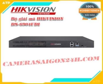  DS-6904UDI Bộ giải mã HIKVISION, DS-6904UDI Bộ giải mã HIKVISION - Bộ giải mã tín hiệu camera IP xuất ra màn hình.
- Ngõ vào VGA: WSXGA 1680×1050/60Hz.
- Hỗ trợ 4 cổng HDMI ngõ ra 4K: 3840 × 2160@30Hz.
- Hỗ trợ 1 cổng VGA ngõ ra 1080p: 1920 × 1080@50/60Hz.
- Hỗ trợ 2 ngõ ra BNC.
- Quản lý màn hình video wall 2*2.
- Khả năng giải mã lên đến 12MP.
12MP@20fps: 4-ch.
8MP@30fps: 8-ch.
5MP@30fps: 12-ch. 
3MP@30fps: 20-ch.
1080p@30fps: 32-ch.
- Số khung trên 1 màn hình: 1/4/6/8/9/12/16/25.
- Nguồn điện: 100 ~ 240 VAC.
- Kích thước: 440 × 311 × 44.5 mm.
- Khối lượng: 5.2 kg.
