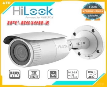  Camera Hilook IPC-B640H-Z,là dòng camera quan sát IP giám sát hồng ngoại chuyên dụng lắp đặt trong nhà và ngoài trời, Camera sữ dụng cảm biến hình ảnh 1/2.8″ Progressive CMOS,Độ phân giải tối đa 1920 × 1080@30fps ,Hỗ trợ chuẩn nén H.265+/H265/H.264+ & H.264,Tầm xa hồng ngoại đạt 30m,Giảm nhiễu số 3D DNR, Bù sáng BLC.Camera phù hợp cho các công trình lớn,siêu thị,cửa hàng,văn phòng,kho xưởng,...   