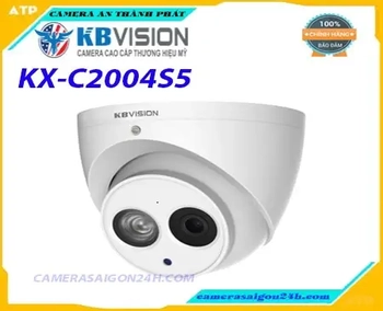  CAMERA KBVISION KX-C2004S5 là camera 4in1 dòng KX-Series nhập khẩu chất lượng cao, giá thành hợp lý. Sản phẩm phù hợp cho các công trình gia đình, văn phòng, cửa hàng, trường học. CAMERA KBVISION KX-C2004S5 thiết kế dạng bán cầu hồng ngoại vỏ kim loại, dễ dàng lắp đặt trên tường, vách, cột… 