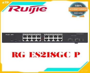 16-port 10/100/1000Base-T PoE Switch RUIJIE RG-ES218GC-P,Switch POE 18 cổng RUIJIE RG-ES218GC-P ,RG-ES218GC-P 18-Port Gigabit Smart Cloud Mananged PoE ,Thiết bị mạng HUB -SWITCH Ruijie RG-ES218GC-P