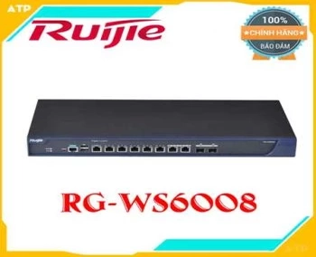  Wireless Access Controller RUIJIE RG-WS6008 Thiết bị điều khiển WIFI thế hệ mới.Hỗ trợ 6 cổng 1000BASE-T.Hỗ trợ 2 cổng 1000BASE-T/1000BASE-X combo.Tích hợp sẵn license cho 32 Access Point wifi (Tối đa mở rộng lên đến 224 APs hoặc 448 wall APs).