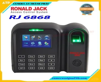  MÁY CHẤM CÔNG RONALD JACK RJ 6868 là dòng máy chấm công vân tay có kết hợp thẻ từ, được thiết kế với màn hình màu rõ nét và bàn phím công nghệ mới, thích hợp dùng cho các doanh nghiệp, công ty, xưởng sản xuất lớn lên đến hàng ngàn nhân viên. MÁY CHẤM CÔNG RONALD JACK RJ 6868 là phân khúc cao cấp được ưa chuộng vì có sự kết hợp linh hoạt cảm ứng vân tay + thẻ, đầu đọc siêu bền, chống trầy xước và lấy dữ liệu cực nhanh nhờ vào chip intel công nghệ Mỹ hiện đại. 