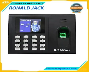  MÁY CHẤM CÔNG VÂN TAY RONALD JACK RJ550Plus là dòng máy kết hợp chấm công vân tay + thẻ, dòng máy được nâng cấp đã thịnh hành và thông dụng ở thị trường Việt Nam trong nhiều năm qua . Đây chính là sản phẩm thích hợp cho các công ty, văn phòng, nhà hàng, khách sạn
