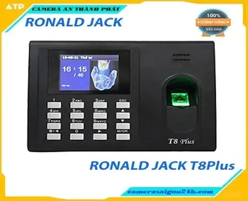  MÁY CHẤM CÔNG VÂN TAY RONALD JACK T8Plus là dòng máy kết hợp chấm công vân tay + thẻ, dòng máy được nâng cấp đã thịnh hành và thông dụng ở thị trường Việt Nam trong nhiều năm qua . Đây chính là sản phẩm thích hợp cho các công ty, văn phòng, nhà hàng, khách sạn