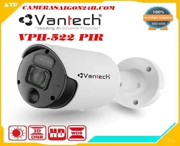  VPH-522PIR Camera quan sát Vantech ,VPH-522PIR Camera Vantech là dòng camera thân hồng ngoại chuyên dụng ,hỗ trợ chức năng báo động thông minh, chất lượng cao,Sản phẩm có độ phân giải 5.0 Megapixel,Ống kính tiêu cự cố định: 2.8mm,Chuẩn nén H.265,Quan sát ngày đêm với tầm xa hồng ngooại 30m,Tích hợp cảm biến PIR (7m - 120°) & Còi hú,đèn chớp,Tích hợp 01 khe cắm thẻ nhớ micro ,Tích hợp microphone chống nhiều,Tiêu chuẩn Ip66 chống bụi và nước.Sản phẩm phù hợp cho các công trình lớn,siêu thị,cửa hàng,văn phòng,siêu thị,...   