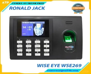  MÁY CHẤM CÔNG VÂN TAY WISE EYE WSE269 là dòng máy chấm công vân tay + thẻ, dòng máy được nâng cấp đã thịnh hành và thông dụng ở thị trường Việt Nam trong nhiều năm qua . Đây chính là sản phẩm thích hợp cho các công ty, văn phòng, nhà hàng, khách sạn