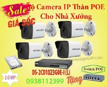  Bộ camera cho nhà xưởng công nghệ IP hình ảnh sắt nét giá rẻ thương hiệu HIkvision lắp trọn bộ camera cho nhà xưởng giám sát qua điện thoại hikvision giá rẻ 