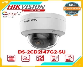  HIKVISION DS-2CD2147G2-SU là dòng camera IP Dome ColorVu và chống báo giả cho hình ảnh màu sắc 24/7. - Cảm biến hình ảnh: 1/1.8 inch Progressive Scan CMOS.1/1.8″ Progressive Scan CMOS 4MP Chống ngược sáng thực 130 dB WDR