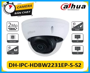  Camera IP Dome hồng ngoại 2.0 Megapixel DAHUA IPC-HDBW2231EP-S-S2  Bảng giá tốt nhất thị trường tham khảo tại An Thành Phát - nhà phân phối Camera IP Starlight Dome 2.0MP DH-IPC-HDBW2231EP-S-S2 là dòng camera IP dòng Lite hỗ trợ Starlight, hỗ trợ chuẩn nén H.265+. Camera thiết kế bán cầu, vỏ kim loại chắc chắn, phù hợp lắp đặt bên trong hoặc ở ngoài trời cho công ty, shop, siêu thị,….