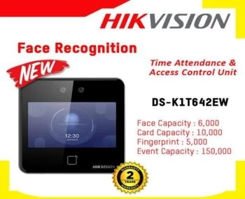  Máy chấm công, kiểm soát ra vào nhận diện khuôn mặt HIKVISION DS-K1T642EW. Màn hình IPS Full Screen 4.3 inch.Ống kính góc rộng 2 Megapixel