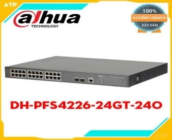  Dahua PFS4226-24GT-240 24-Port PoE Gigabit Managed Switch · Layer 2 network management PoE switch · Support IEEE802.3af, IEEE802. · Support Hi-PoE 60W · Network