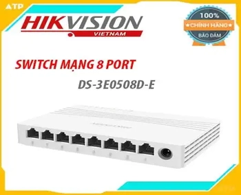  Bộ chia tín hiệu Ethernet tốc độ cao Hikvision DS-3E0508D-E được trang bị 8 cổng RJ45tự động tương thích tốc độ 1000 Mbps. Hỗ trợ các chuẩn IEEE 802.3, IEEE 802.3u, IEEE 802.3x, và IEEE802.3ab. Với khả năng chuyển mạch nội tại lên đến 16Gbs, khả năng chuyển mạch đối với từng loại packet ra/vào tới 11.904 Mpps, Hikvision DS-3E0508D-E có thể chuyển tiếp và lọc các gói tin với lưu lượng truyền tải có tốc độ tối đa, việc truyền tải các tập tin lớn sẽ được cải thiện đáng kể. Switch mạng Hikvision DS-3E0508D-E là sản phẩm thế hệ mới nổi bật với công nghệ sử dụng năng lượng tiên tiến mới nhất.