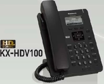  Điện thoại Ip Panasonic KX-HDV100 là sản phẩm thuộc hãng Panasonic rất thích hợp dùng cho các hệ thống tổng đài Panasonic như: tổng đài KX-HTS824, tổng đài KX-NS300 và tổng đài KX-NS1000, với các chức năng nổi trội như: điện thoại có thể đàm thoại 3 bên, danh bạ có 500 số, nhớ 30 số gọi đến và 30 số gọi đi, chuẩn SIP màn hình hiển thị số 2,3inch, có 1 cổng LAN và 1 tài khoản SIP, có 2 phím lập trình còn chất lượng âm thanh HD,... với những tính năng nổi bật này chắc chắc sẽ không làm quý khách hàng phải thất vọng hãy tự mình trải nghiệm những tính năng tuyệt vời này nhé.