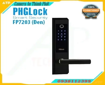 FP7203 (Đen), Khóa cửa FP7203 (Đen), khóa cửa thông minh FP7203 (Đen), FP7203 (Đen), khóa cửa thông minh PHGLock-FP7203 (Đen) 