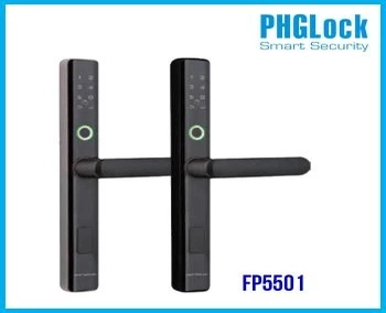  Bán khóa cửa vân tay cho cửa nhôm PHGLOCK FP5501 giá rẻ, chính hãng. Sử dụng vân tay, thẻ từ, mã số & chìa khóa cơ. Kết nối pin dự phòng qua cổng micro usb.Khóa vân tay PHGlock FP5501 là thiết bị dùng để kiểm soát cửa thông minh dành cho các gia đình và văn phòng hiện đại